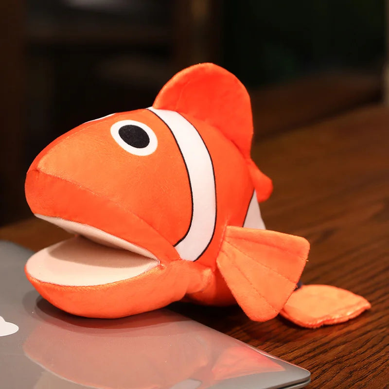Hot Crocodile Shark Killer Whale Plush Hand Puppets Lifelike Tropical Fish Penguin Octopus Hand Puppets For Kids Adults Muppets