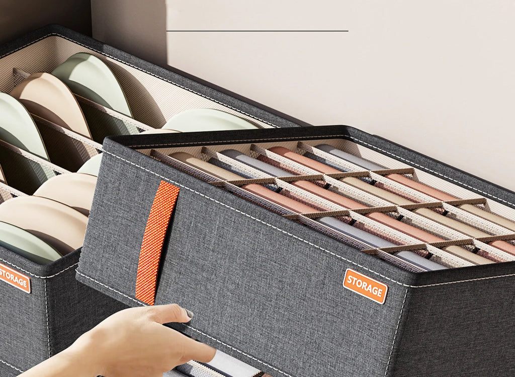 Oxford Cloth Underwear Storage Box 20/7/6 Grids Socks Panties Drawer Organizer Multi-function Home Wardrobe Assortment Boxes