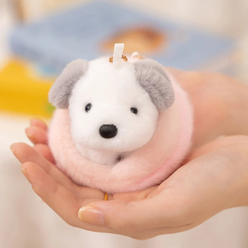 Cute Dog Pendant 10CM Love Dog Nest Series Plush Pendant Schnauzer,Corgi Dog,Teddy Dog Keychain Stuffed Animal Puppy Kid Gift