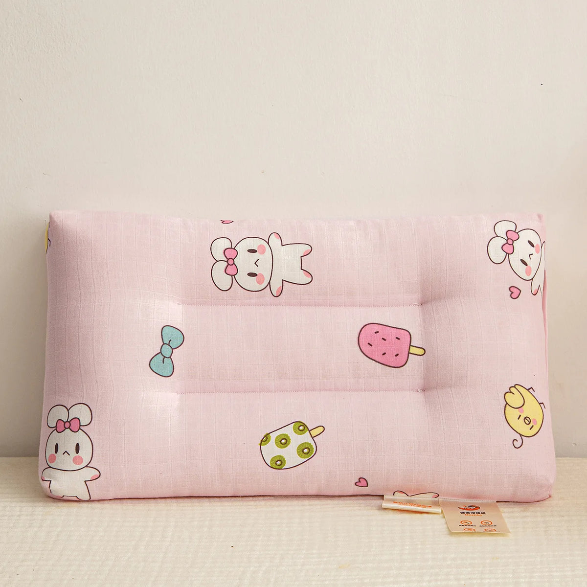 Kids Cartoon Pillow For Neck Support Double Layer Cotton Yarn Model Dly Newborn Baby Bedding