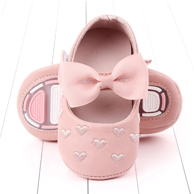 2025 Spring and Summer Baby Girl Shoes Mary Jane Cute Bowknot Sandal Soft PU and TPR Sole Anti-slip for 0-12M Baby