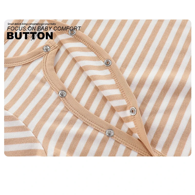 Kiddiezoom 3 Pcs/Lot Autumn Winter Fashion Long Sleeve Baby Boy Girl Romper 100%Cotton Soft Newborn Jumpsuits Clothes