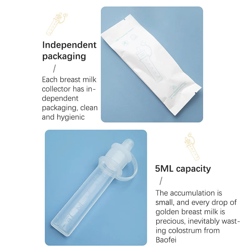 Colostrum Collector Breast Milk Collection Baby Feeding And Medicine Reusable Breastfeeding Device