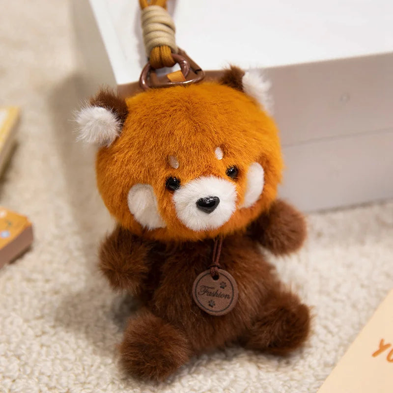 Soft Plush Animal Pendant Dolls Panda Fox Sloth Cat Dinosaur Bunny Capybara Pig Stuffed Toys For Children
