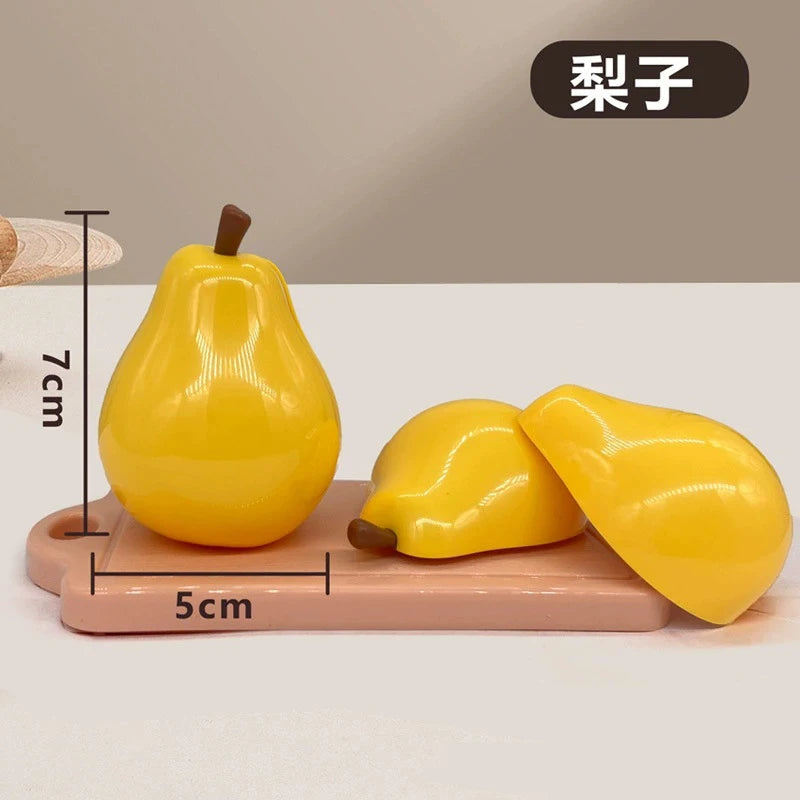 Chechele Montessori Simulation Educational Toy Set For Pretend Play Food Vegetables Fruits Bread Model Che-122