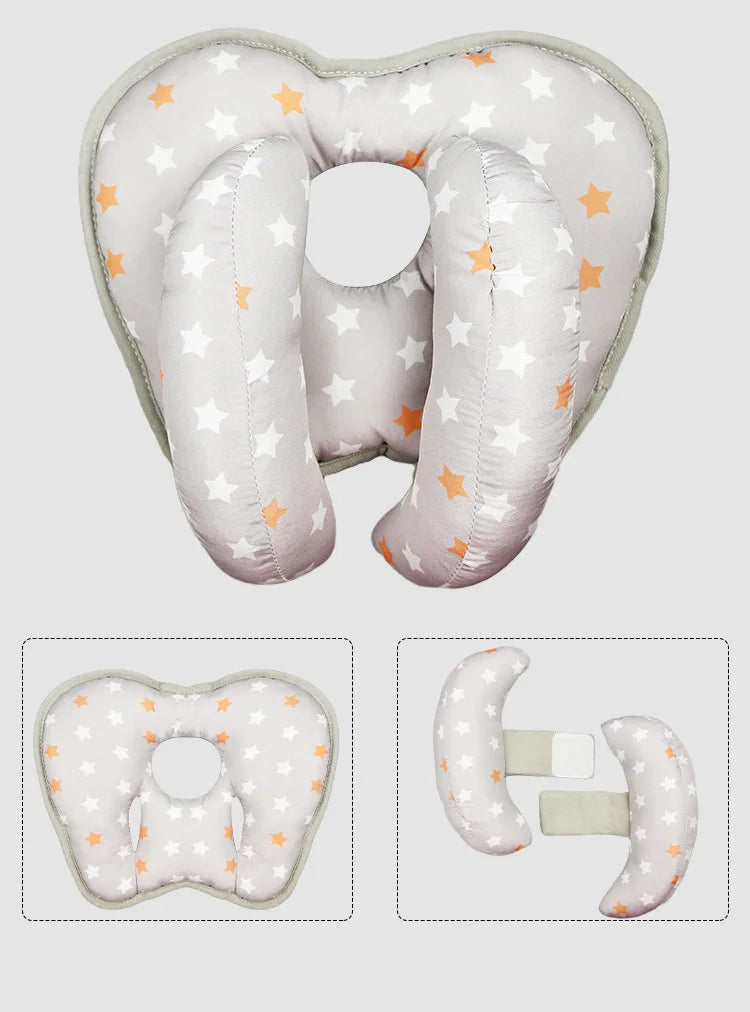 Baby Pillow Stroller Baby Head and Neck Support Pillow U-shaped Headrest Body Fixation Anti Roll Children's School Cushion