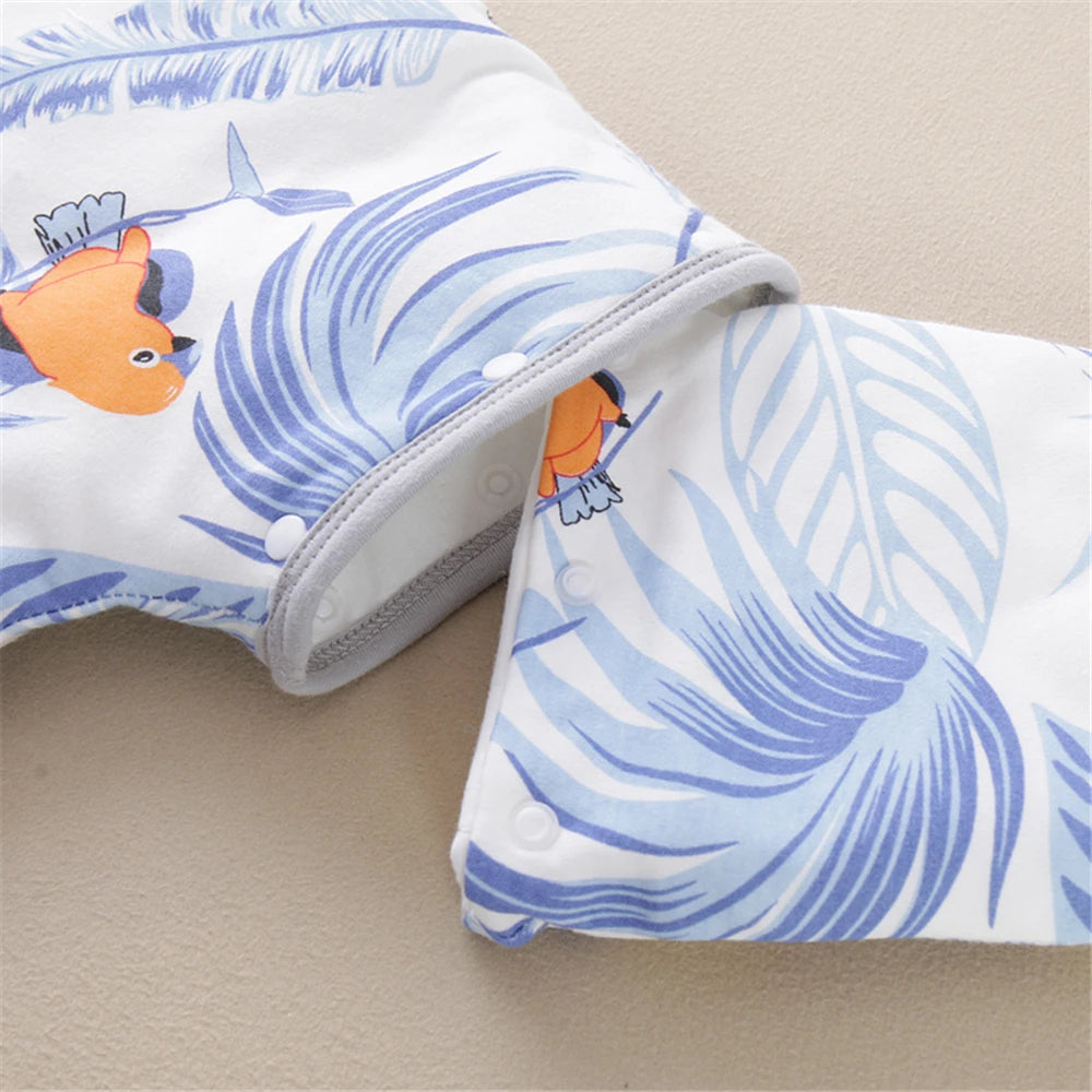 2.5Tog Spring and Autumn Thin Baby Sleeping Bag U-Shaped Cartoon Pure Cotton Kidsren's Sleeping Bag Anti-Kick Quilt 0-3Y Baby Sleeping Bag
