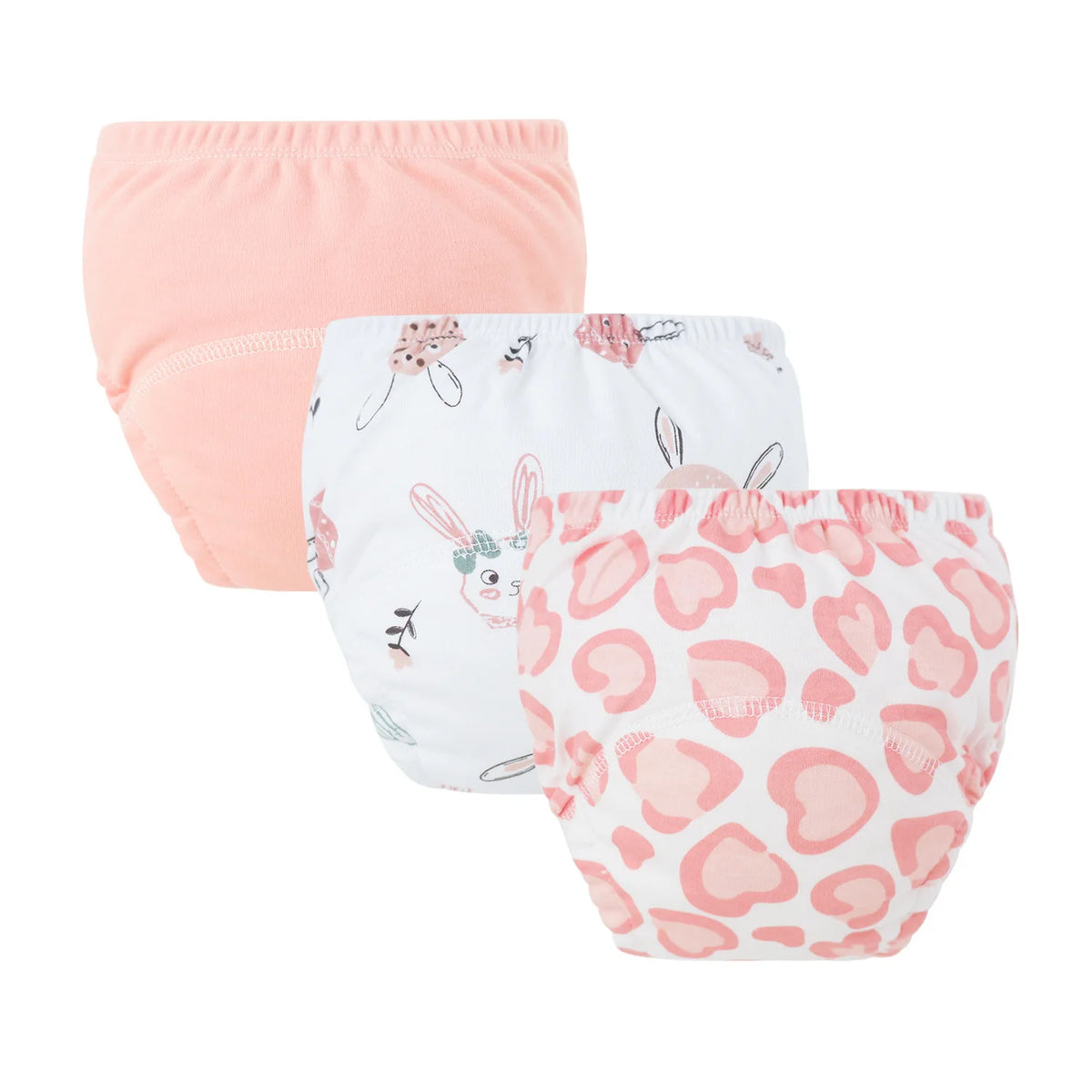 3 Pack Baby Training Pants Cloth Diapers for Toddlers Breathable Cotton Washable Reusable Nappies