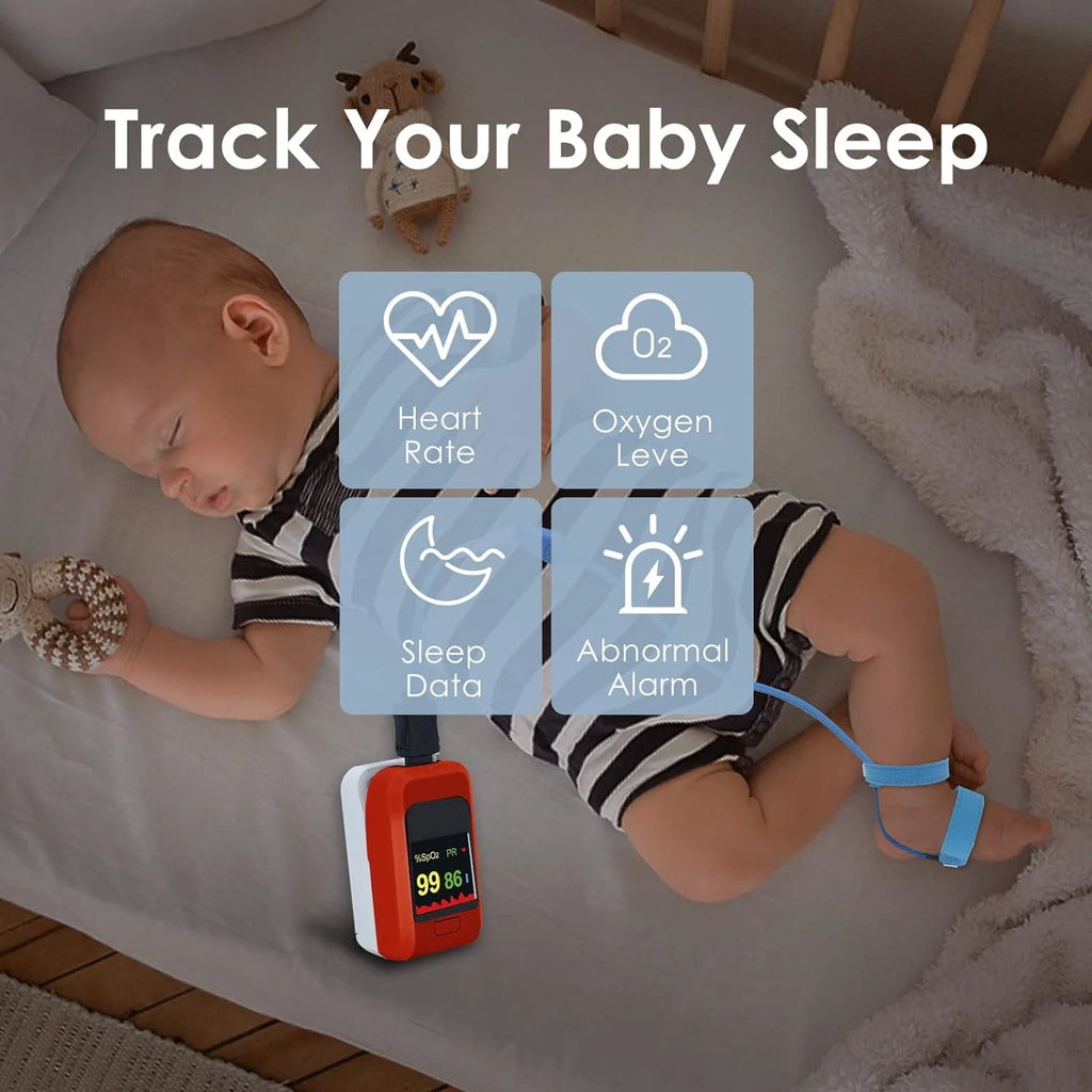 Viatom PC60NW Baby Oxygen Monitor with Bluetooth App Tracks Baby's Heart Rate Oxygen Level Baby Sleep Monitor Pulse Oximeter