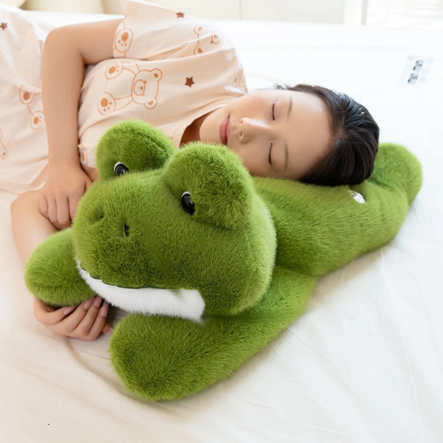Hot Simulation Giant Frog Plush Toy Stuffed Animals Plushies Green Lying Frogs Throw Pillow Cushion Home Deco For Kids Gift