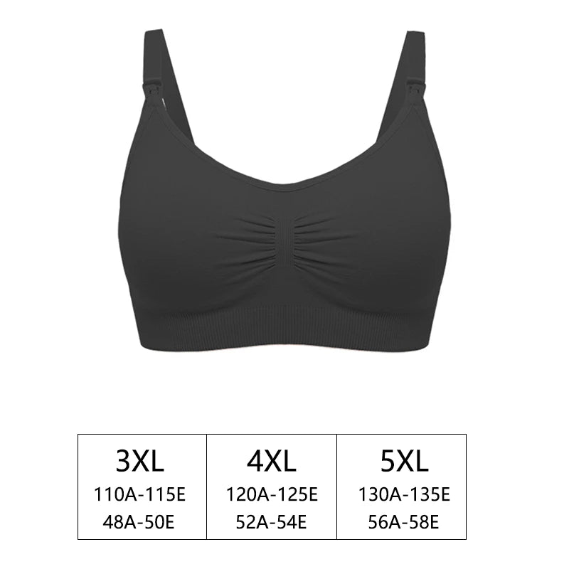 Adjustable Seamless Plus Size Nursing Bra Breathable Women Breastfeeding Bra High Quality Underwear Maternity Clothes Push Up