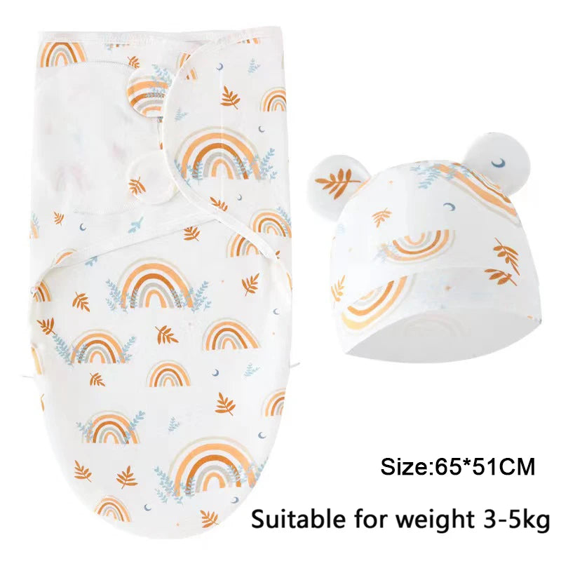 100%Cotton 0-3 Months Newborn Swaddle Sleepsack New Born Baby Swaddling Bedding
