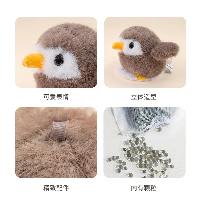 Kawaii Bird Plush Doll Pendant Lifelike Designs Parrot Sparrow Penguin Mallard Duck Kiwi Soft Toy for Boys & Girls Birthday Gift