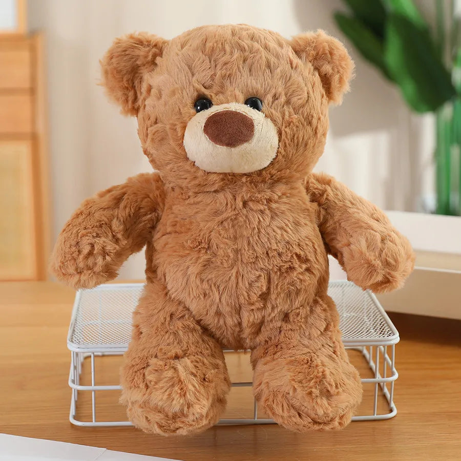 Brand Curly Teddy Bear Brown Plush Soothing Toy Model TB01 For Kids Girls Birthday Decoration Gift