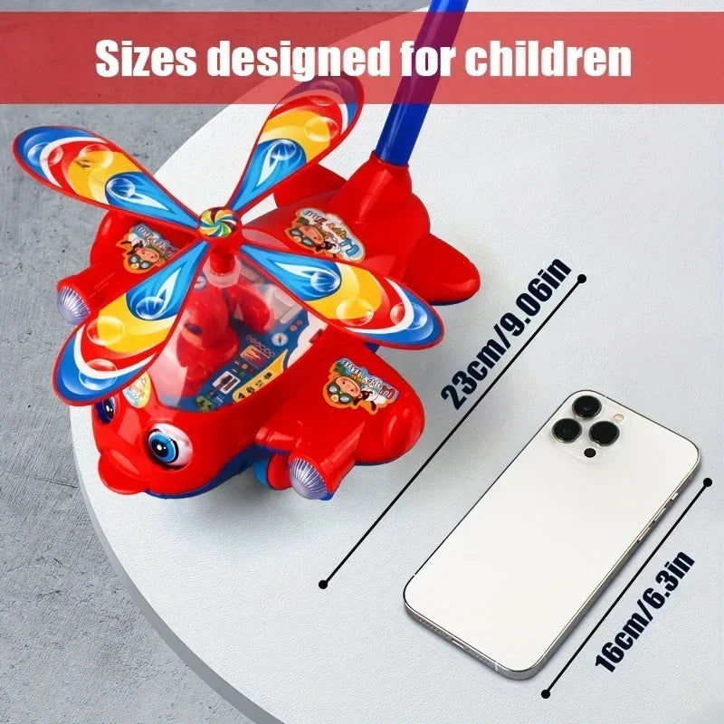 Interactive Baby Walker Toy With Push Handle For Kids Boys And Girls Toddlers, Detachable Plane Toy Car Design With Wheel