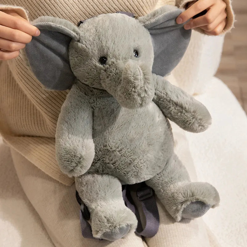 Hot 1pc 40cm Lovely Plush Sloth Alpaca Lemur Elephant Backpack Toy Cute Animal Shoulders Bag Lions Rabbit Giraffe Nice Gift