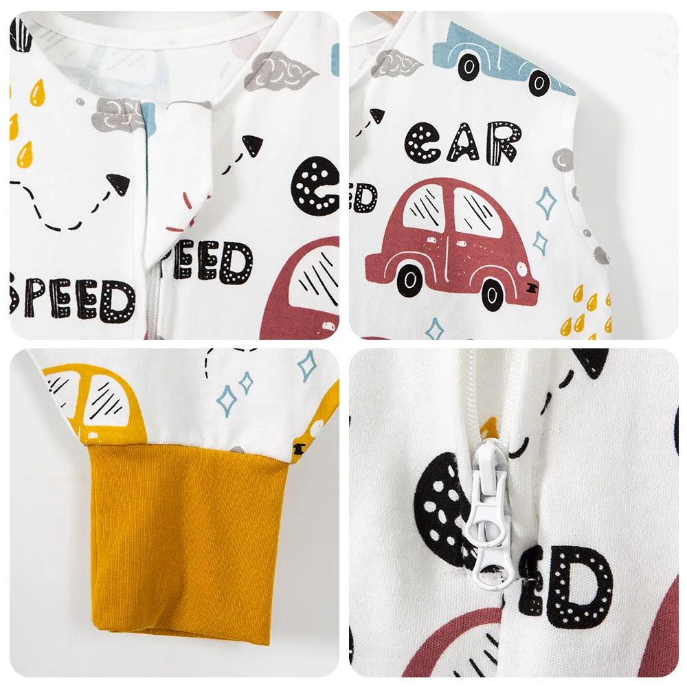 Baby Sleeping Bag 28-32℃ Summer Cool Vest Kids Sleep Sack Boys Girls 100% Cotton Breathable Sleeping Bag Baby Anti Tipi New