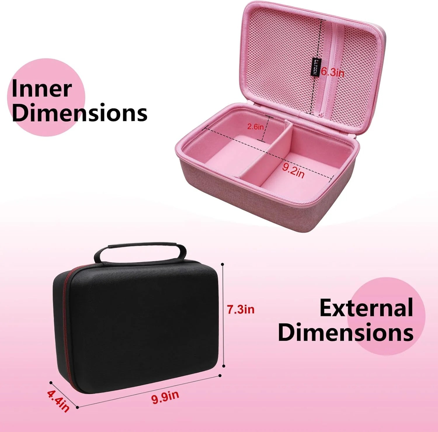 LTGEM Breast Pumps Carrying Bag Case Compatible with 2pcs Momcozy S12 Pro / S12Pro / S9 / M5 / All Momcozy Wearable Breast Pump