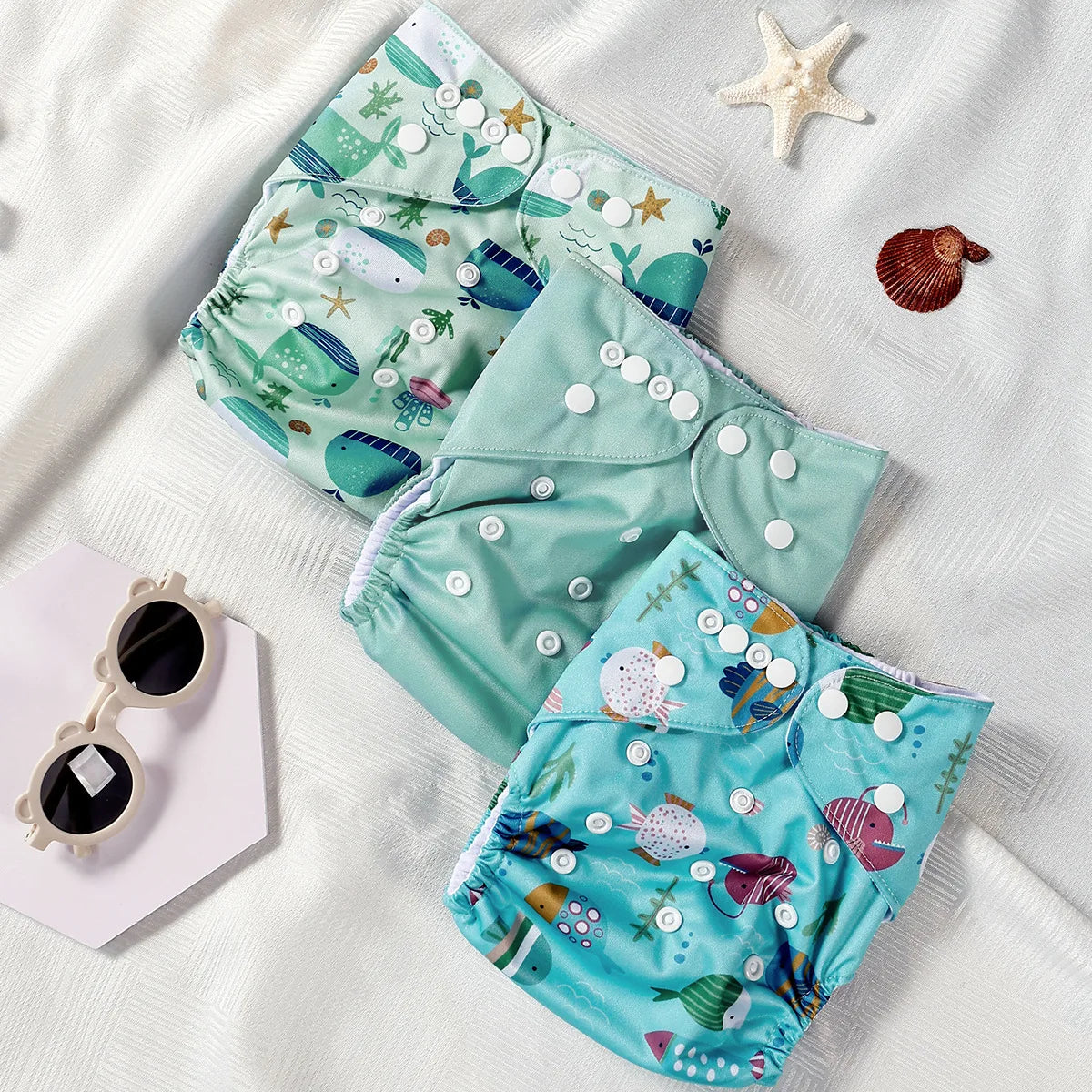 Brandname Baby Waterproof Nappies Reusable Newborn Cloth Diaper Training Pants 3Pcs Pack For Boys And Girls