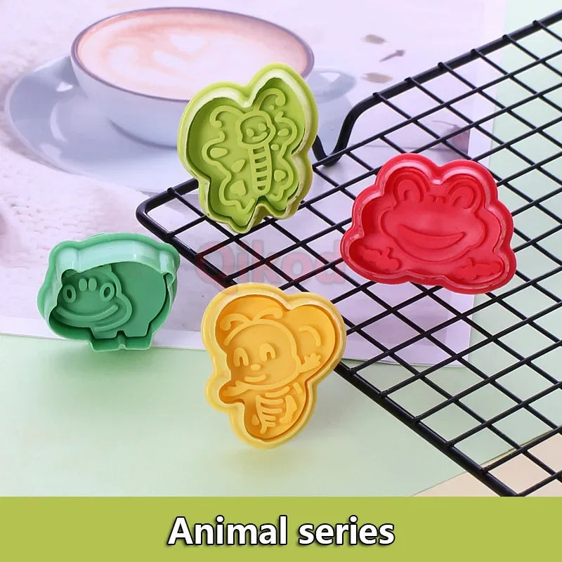 Montessori 3D Animal And Vegetable Mold Tool Set For Play Dough Plasticine 4 Piece Kit
