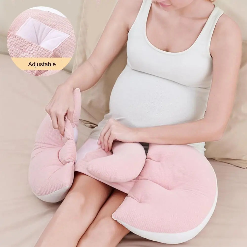 Pregnant Women's Waist Pillow U Shaped Soft Maternity Pillow Comfort Abdominal Support Pregnancy Cushion Sleeping Cushion