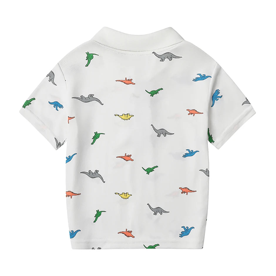 1/3 Pack Children's Summer Dinosaur Printed Multicolor POLO Shirt Boys Casual Fashion Prince T-shirt Joker Comfortable Lapel T
