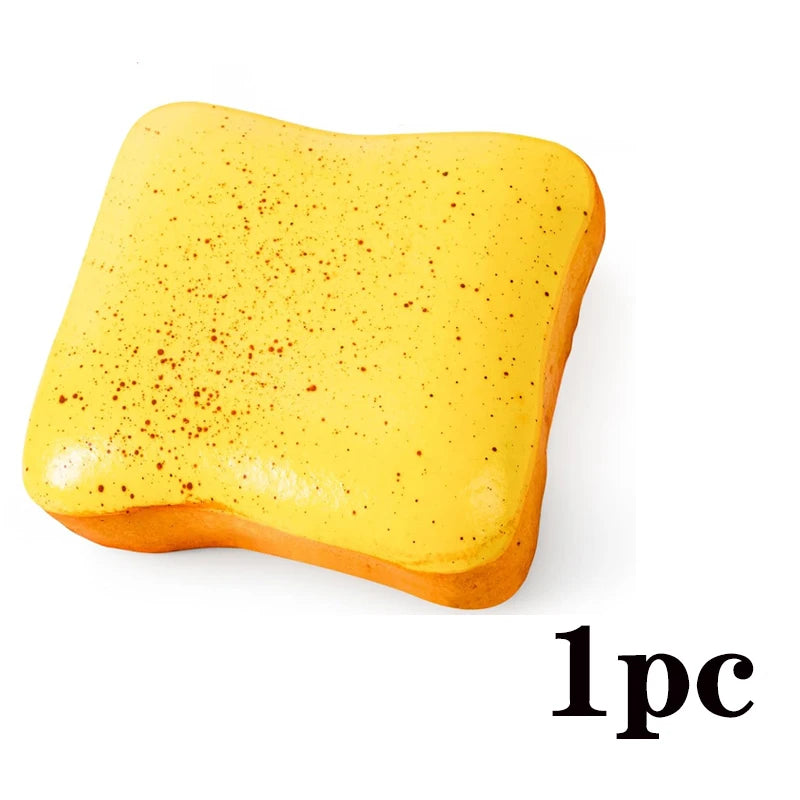 1/4PCS Butter Bread Squishy Toy Slow Rising Squishies Soft PU Foam Squeeze Toys for Stress Relief Fidget Toys Party Favors