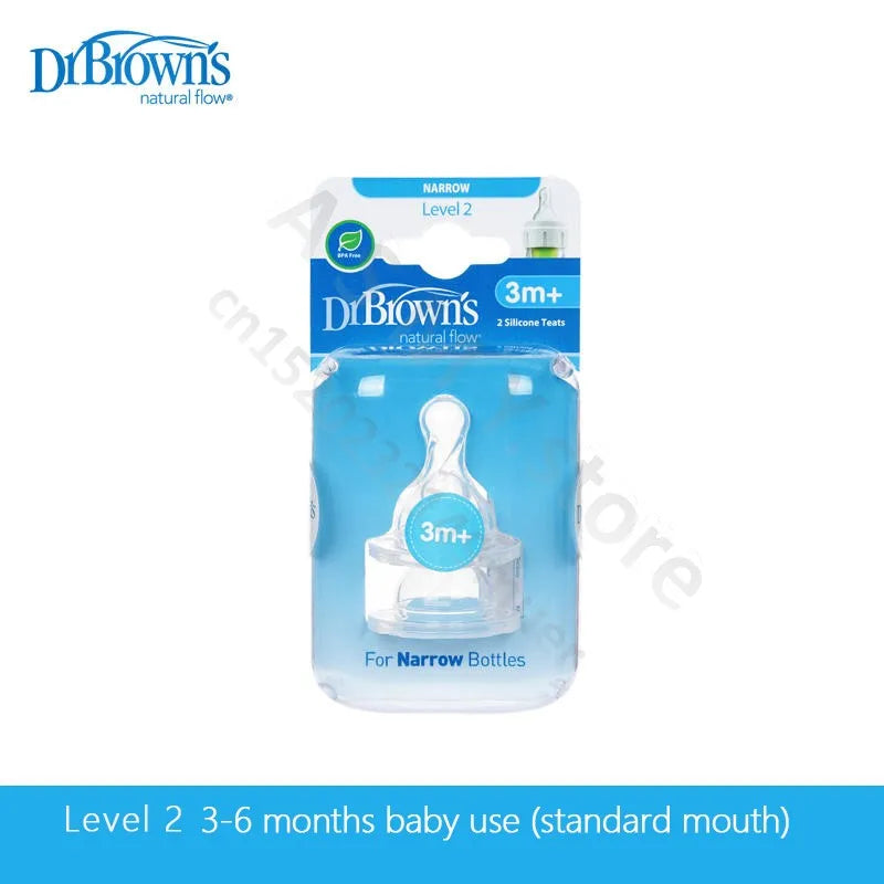 Dr. Brown's Standard mouth nipple/Newborn/each stage of baby nipples/Food grade silicone nipple