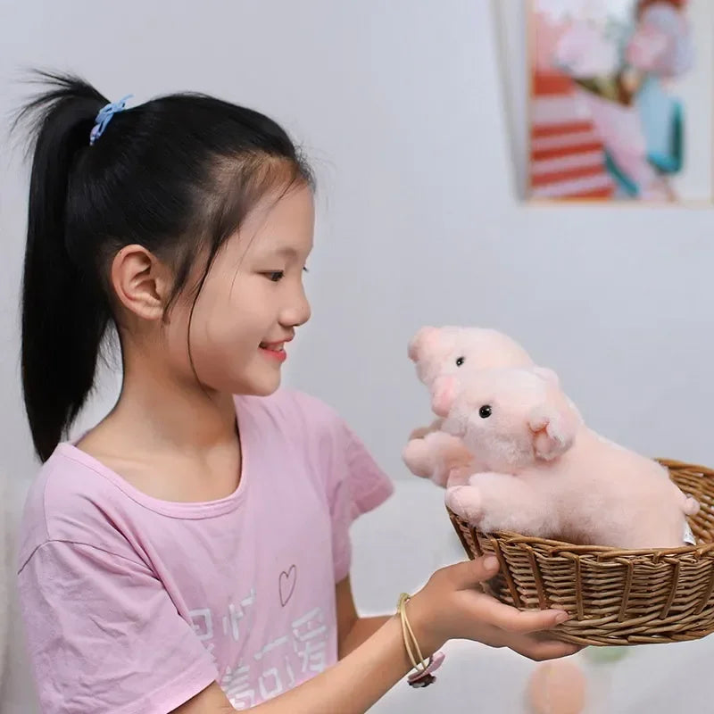 Lifelike Pig Plush Toy Soft Stuffed Animal Simulation Piggy Doll Cute Birthday Gift for Girls And Boys