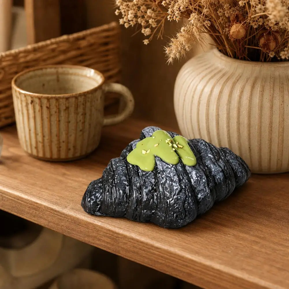 Realistic Croissant Squishy Slow Rising Toy Soft Simulation Food Bread Stress Relief Squeeze Toy Photo Props