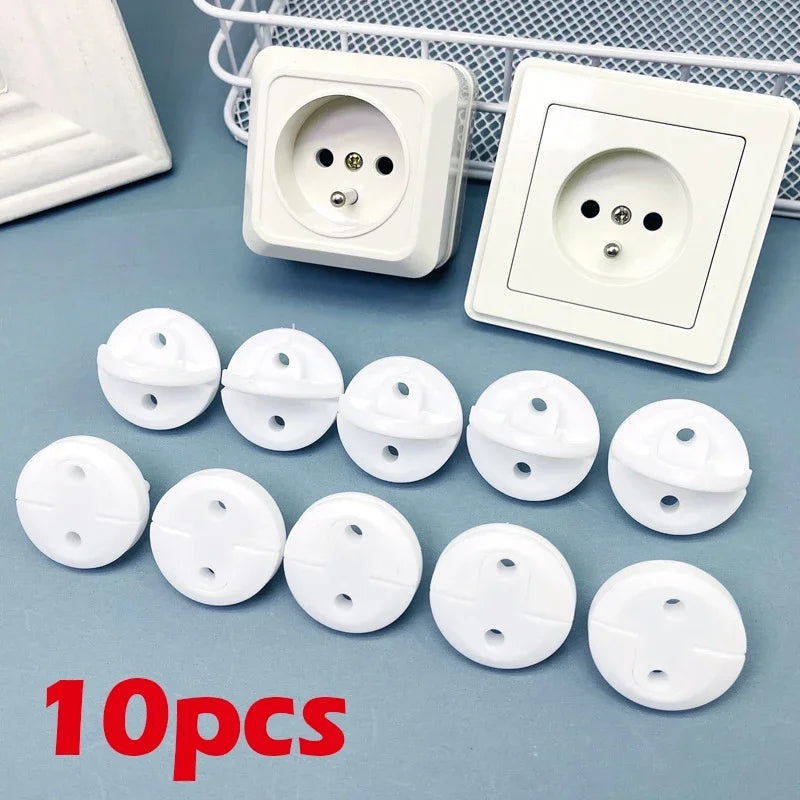White Electrical Safety Socket Protective Cover for Baby Care Anti Electric Shock Rotate Guard