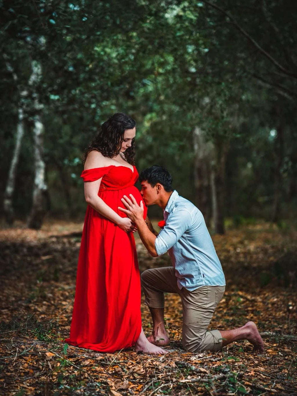 Maternity Lace Dress Sexy Gown Off Shoulder Long Pregnancy Dress Photo Shooting Women Fancy Clothing Slit Dress for Photoshoot