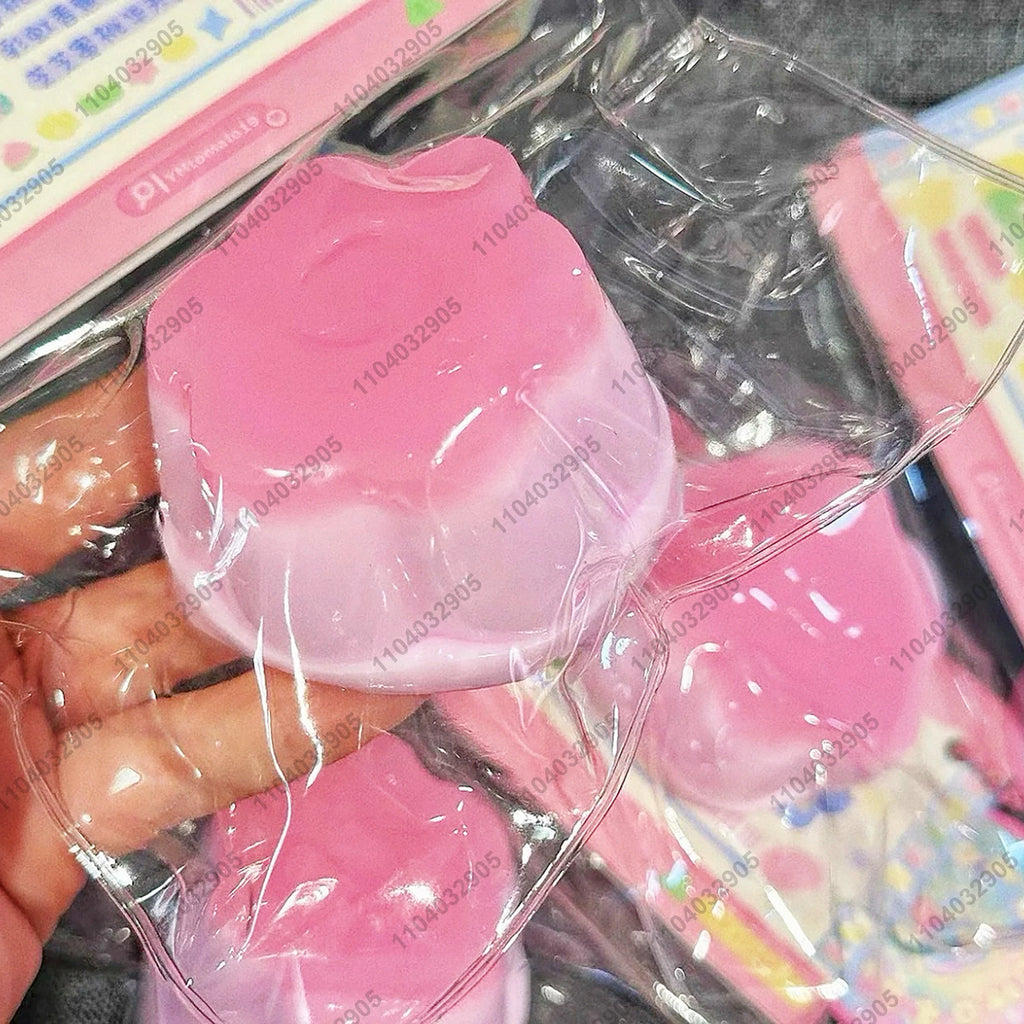 Pudding Taba Squishy Silicone Strawberry Caramel Jelly Mochi Squeeze Toy ASMR Anti Stress Relief Fidget Toys for Adults Gifts