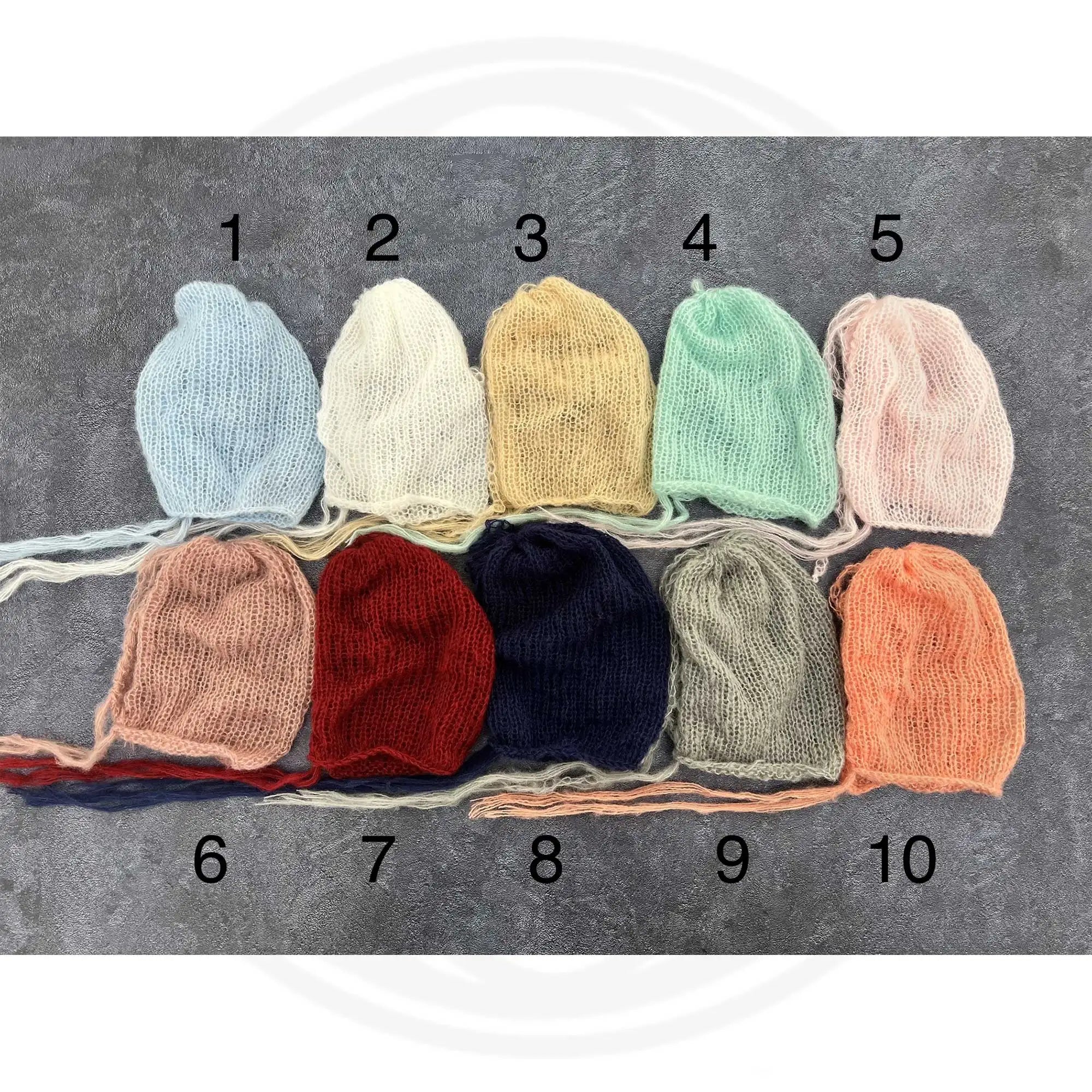 Don&Judy Baby Photography Prop Newborn Hat Soft Boy Girl Infant Handmade Mohair Bonnet Headwear Photo Shoot Studio Accessories