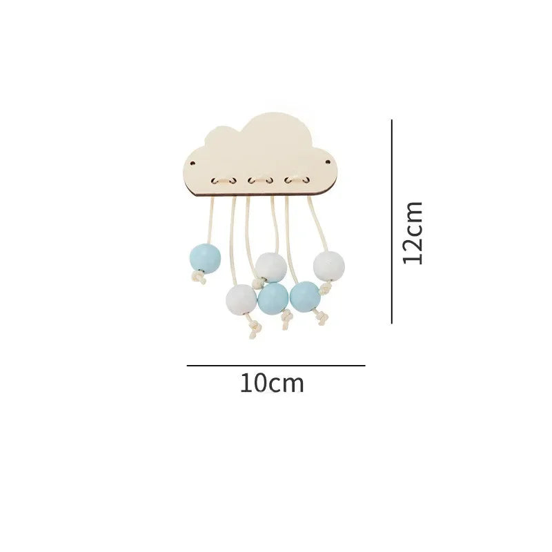 Montessori Busy Board Wooden Educational Toy for Children Gear and Hand Wheel Alarm Clock Mirror