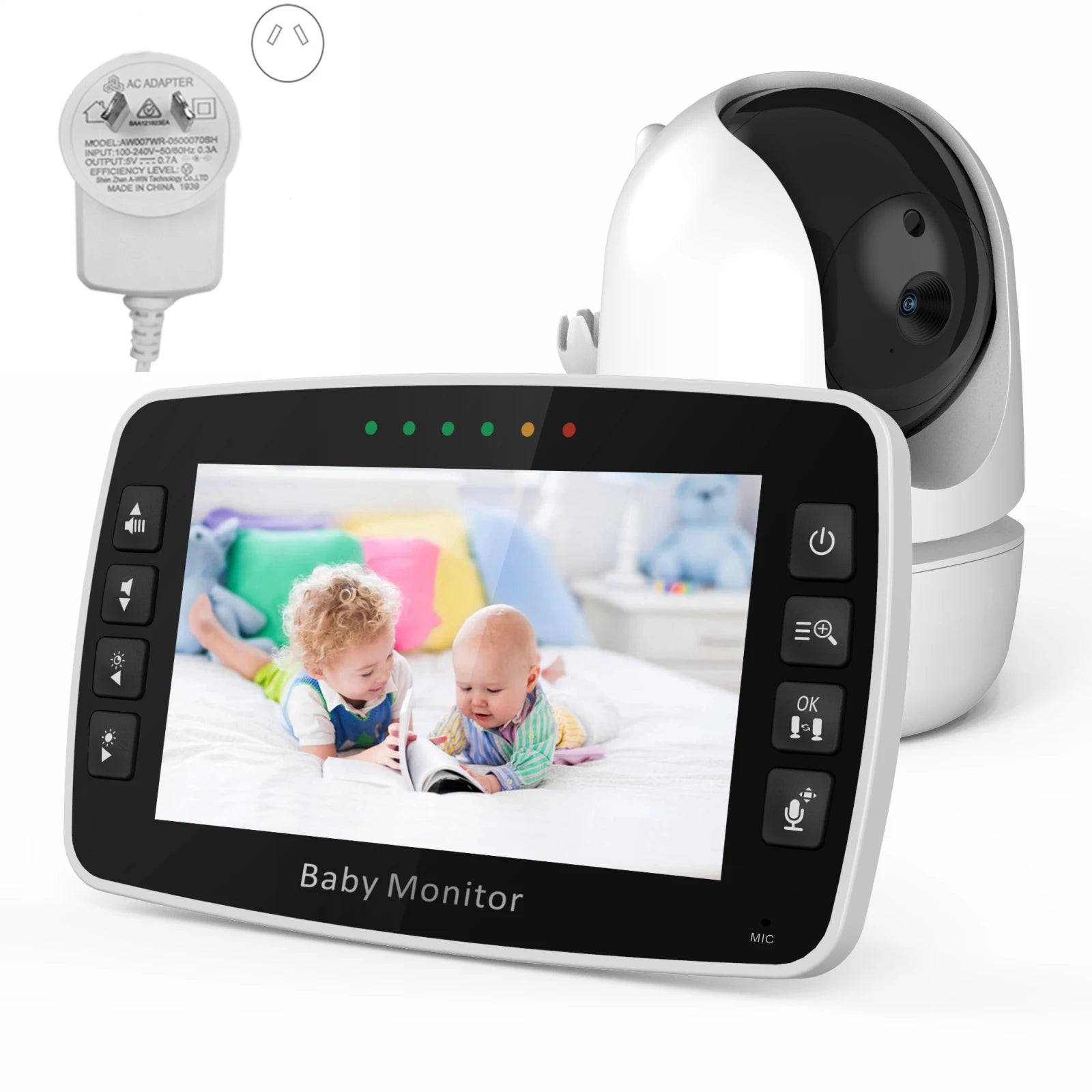 NEWS 4.3 Inch IPS Screen Wireless PTZ Intercom Baby Monitor With Temperature Display Nanny Cam Model 2023