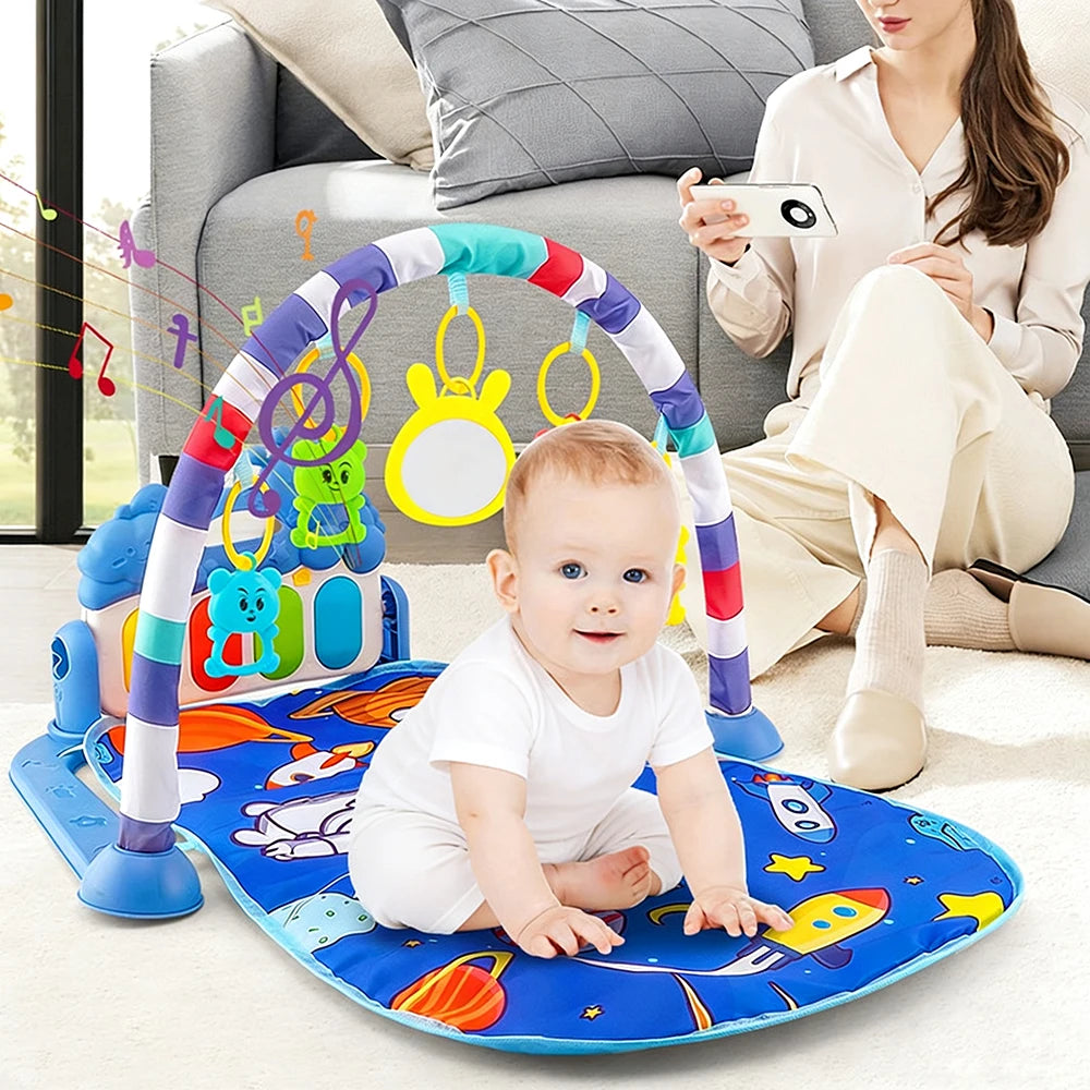 Baby Activity Gym Rack Infant Musical Piano Keyboard Crawling Blanket Pedal Play Mat Early Education 0-36 Months Toy Gifts