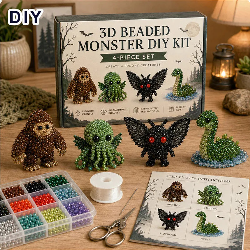 3D Beaded Animal Craft Kit DIY Animal Beading Kit for Adults Handmade Tiny 3D Beaded Animal Craft Kit for Creative Projects