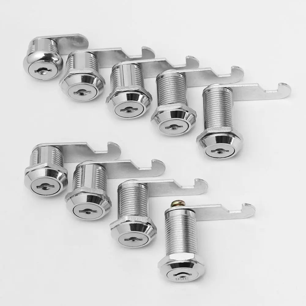 Zinc Alloy Cabinet Cam Lock with 2 Keys - 10-30mm Sizes