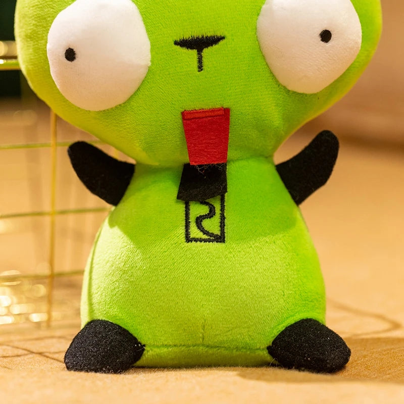 Hot 25cm Alien ET 3D Eyes Green Invader ZIM GIR Dog Plush Figure Toy Soft Stuffed Collectible Christmas Gift Toys for Children