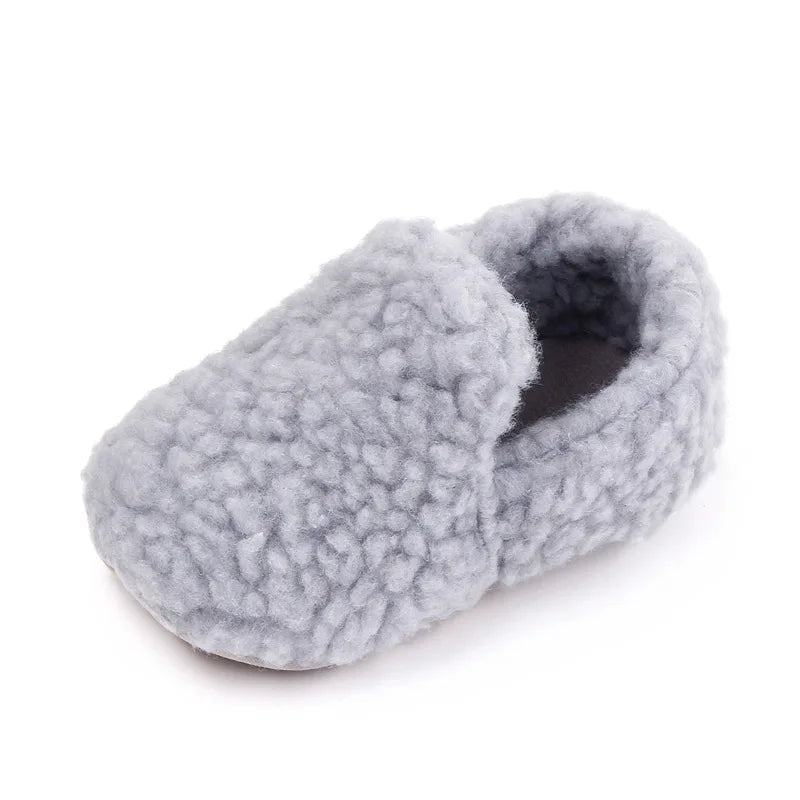 Baby Toddler Shoes Non Slip Plush Warm Cotton Prewalking Anti Slip Sole Model 01