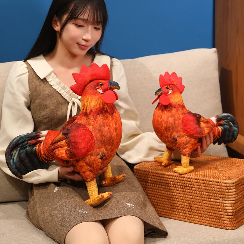 Hot High Quality 30/48cm Simulation Rooster Plush Toys Life Like Chicken Pillow Stuffed Soft Animal Dolls For Room Decor Gift