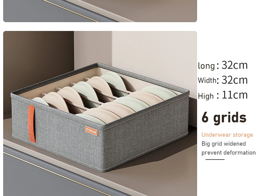 Oxford Cloth Underwear Storage Box 20/7/6 Grids Socks Panties Drawer Organizer Multi-function Home Wardrobe Assortment Boxes