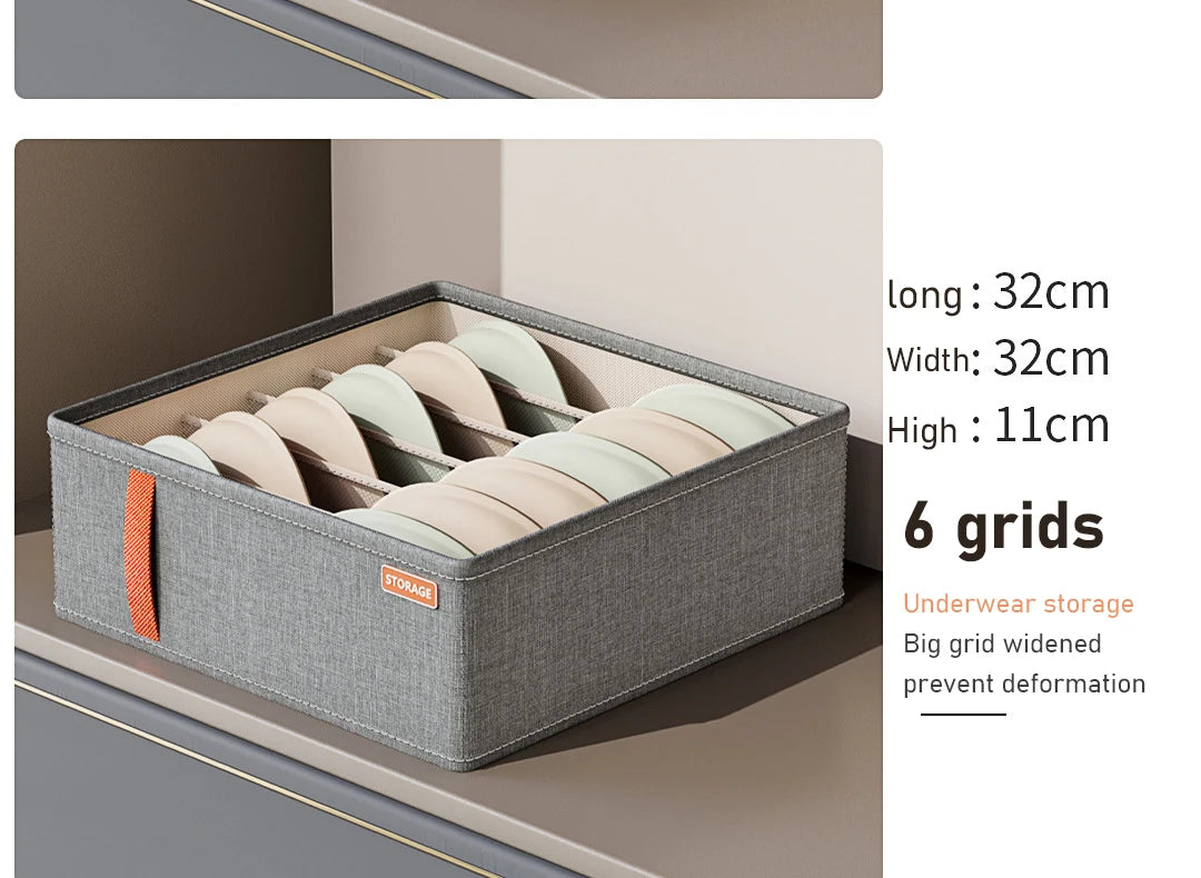 Oxford Cloth Underwear Storage Box 20/7/6 Grids Socks Panties Drawer Organizer Multi-function Home Wardrobe Assortment Boxes