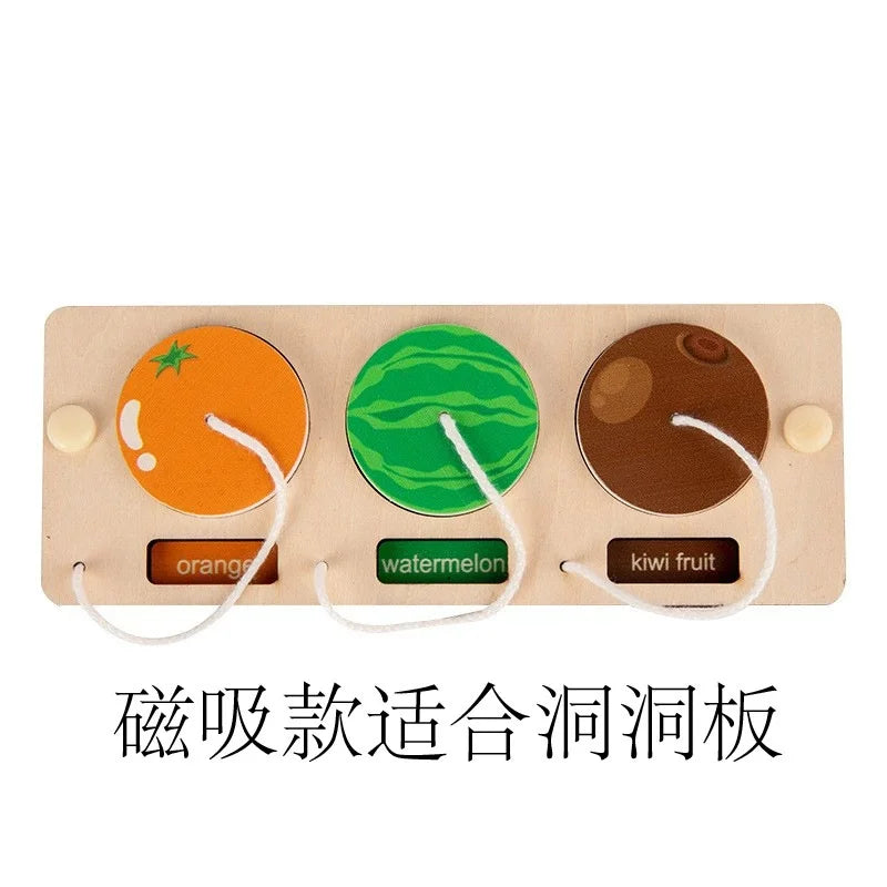 Kindergarten Montessori Busy Board Educational Toy For Toddlers Caterpillar Gear Led Lamp Bead Wall Toy KMB-01