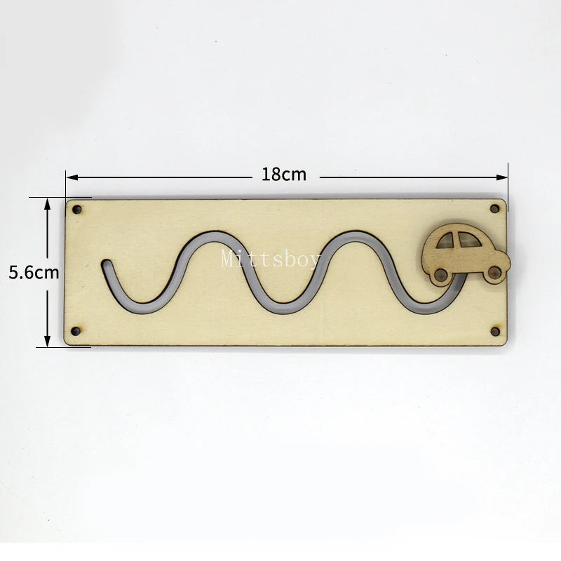 Wooden Busy Board Key Lock Switch Slides Paillette Educational Toy For Early Learning Kls-01