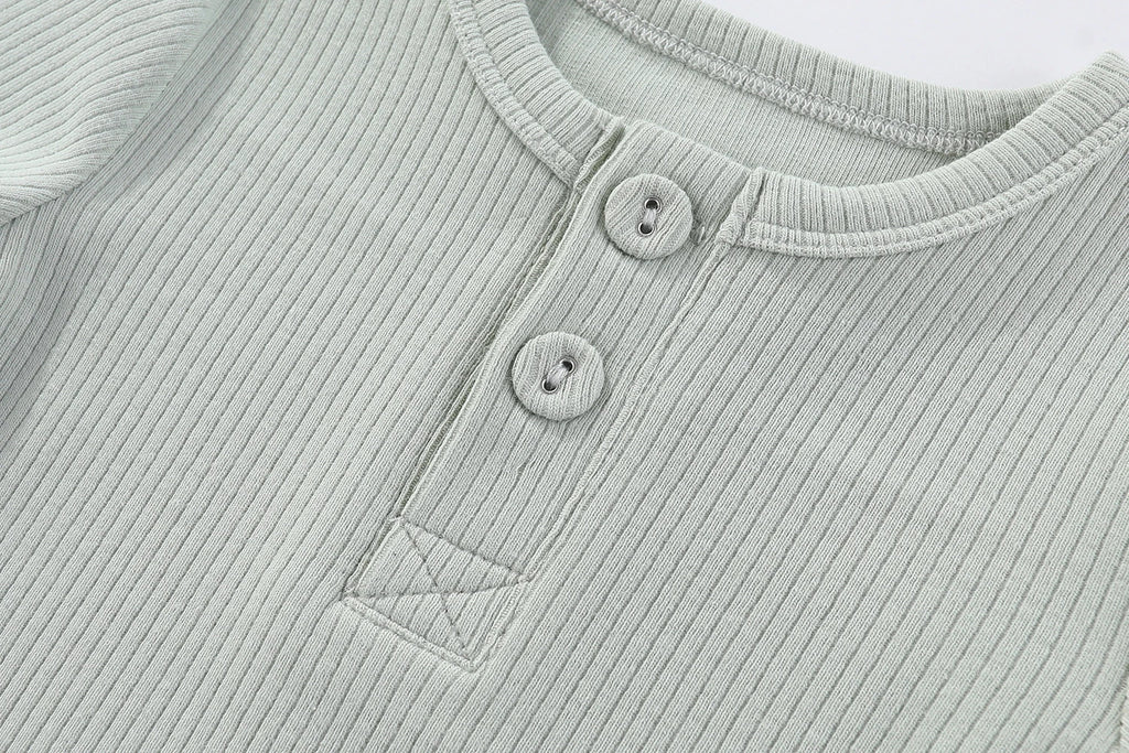1-Piece Solid Color Unisex Baby Bodysuit Cotton Soft 0-24M Baby Onesies Long Sleeves Infant Clothes