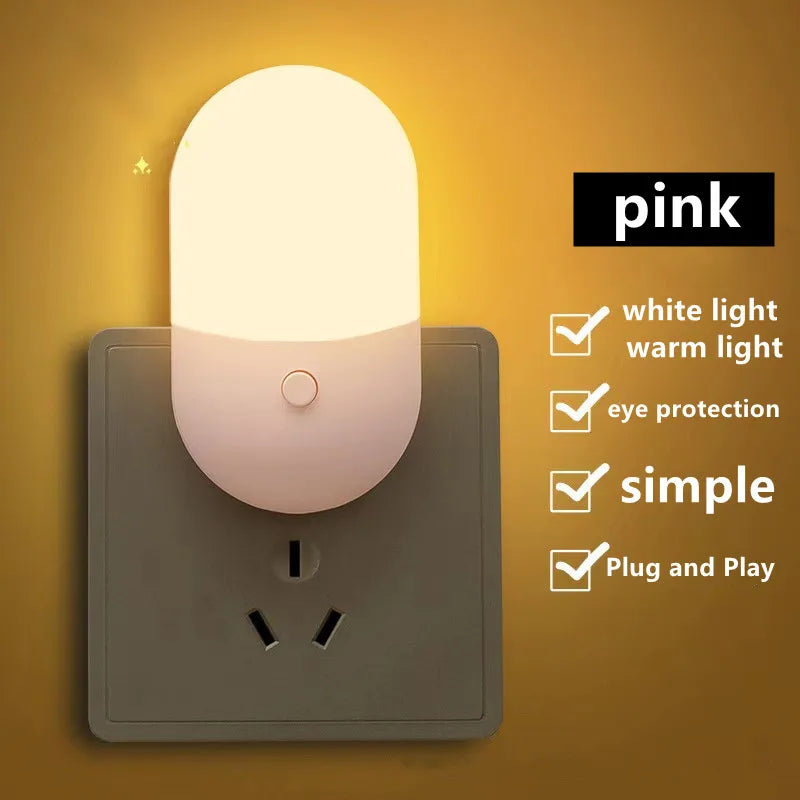 Bedside Lamp Night Light EU US Plug LED Model 220V Bedroom Lamp For Children Soft Eye Care