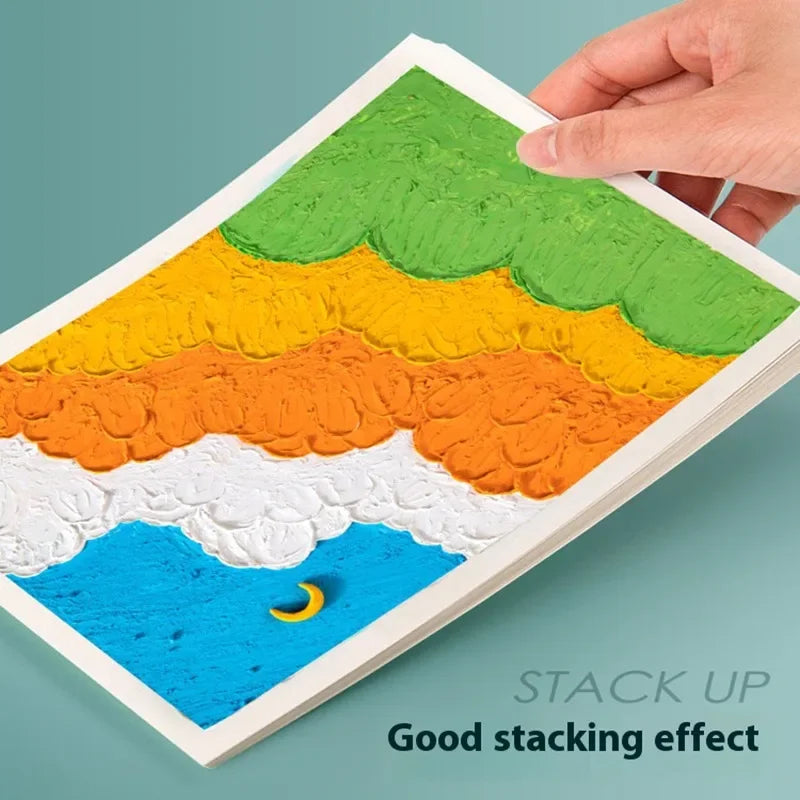 200GSM Oil Pastel Paper Oil Painting Stick Special Paper Blank Drawing A4 Chalk Coloring Crayons Painting Acid Free Cardboard
