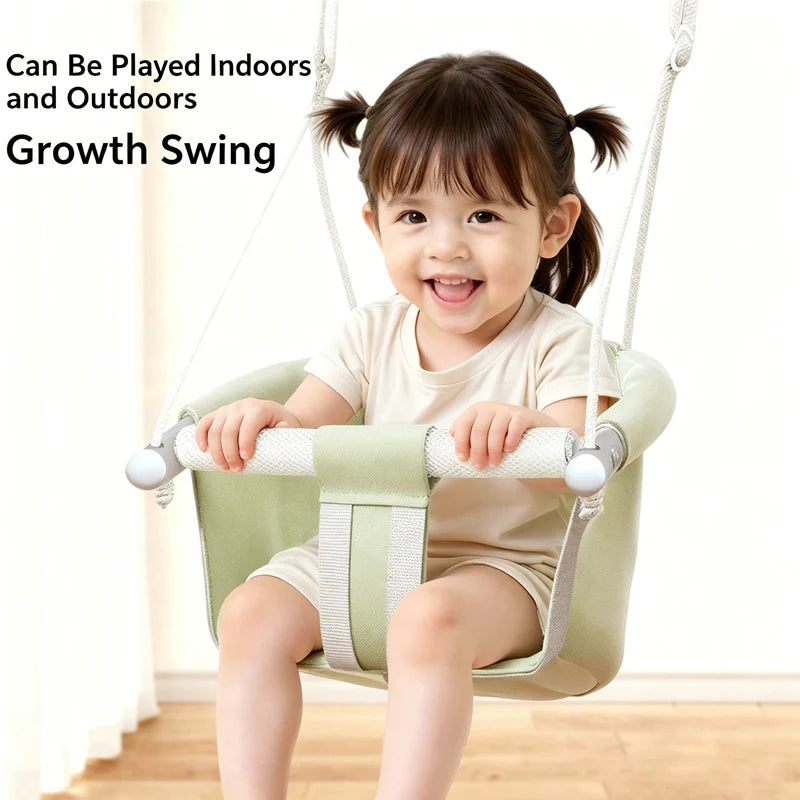 Infant and Toddler Cloth Swing Chair with Safety Harness